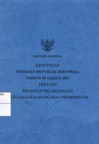 Keputusan Presiden RI No.80 / 2003