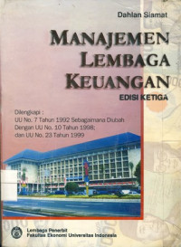 Manajemen Lembaga Keuangan Edisi 3