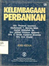 Kelembagaan Perbankan  edisi 2