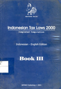 Indonesian Tax Law 2000 Jilid III