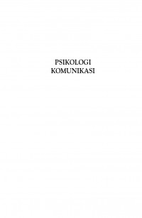 EBOOK : Psikologi Komunikasi