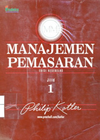 Manajemen Pemasaran edisi 11  jilid1