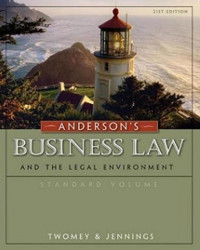 EBOOK : Anderson’s Business Law and The Legal Environment, 21th Edition