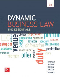 EBOOK : Dynamic Business Law: The Essentials 3rd Ed